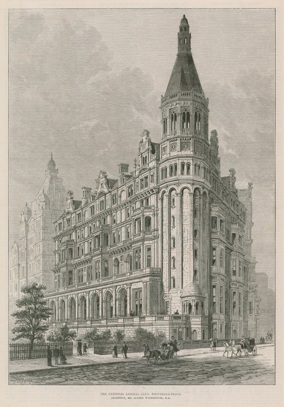 De National Liberal Club, Whitehall Place door Frank Watkins