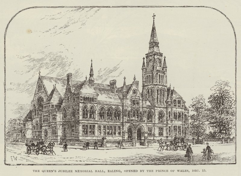 Het Jubileumherdenkingshal van de Koningin, Ealing, geopend door de Prins van Wales, 15 december door Frank Watkins