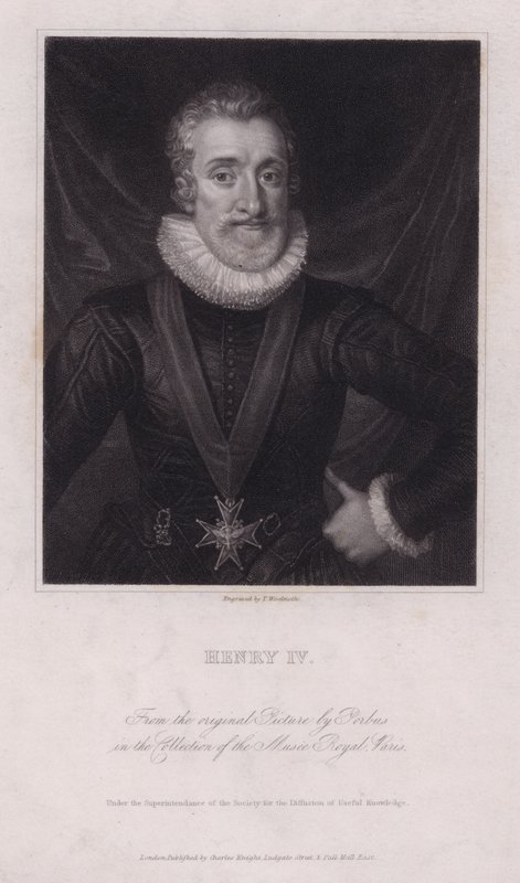 Hendrik IV, koning van Frankrijk (gravure) door Frans II (after) Pourbus