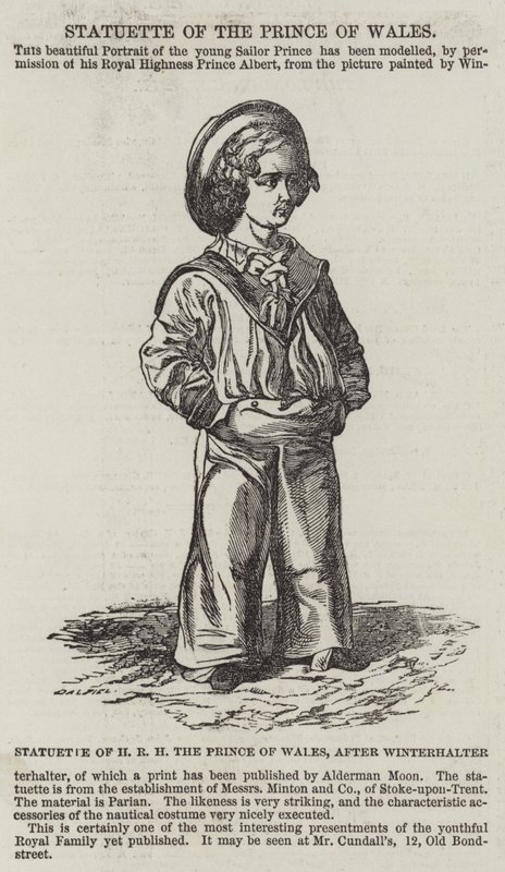 Beeldje van ZKH de Prins van Wales door Franz Xaver Winterhalter