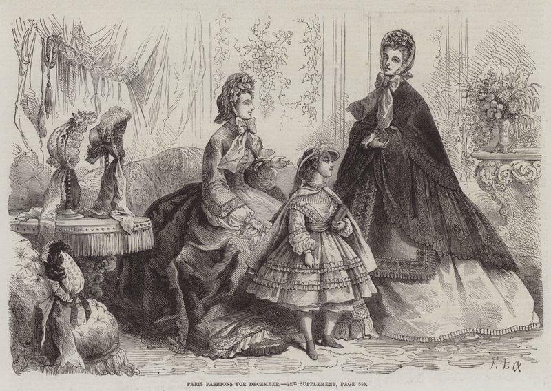 Parijse mode voor december door Frederic Theodore Lix