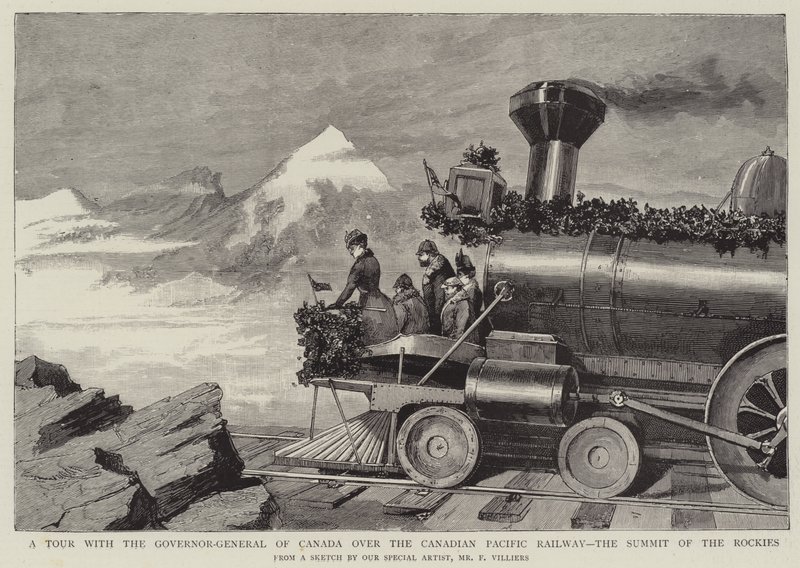 Een Tour met de Gouverneur-Generaal van Canada over de Canadian Pacific Railway, de Top van de Rockies door Frederic Villiers
