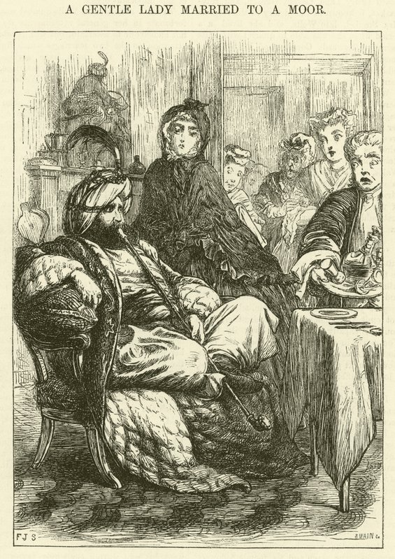 Een zachte dame getrouwd met een Moor door Frederic James Shields