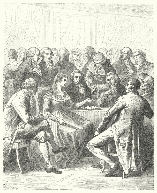 Madame Roland en de Girondijnen, Franse Revolutie door Frederic Theodore (after) Lix