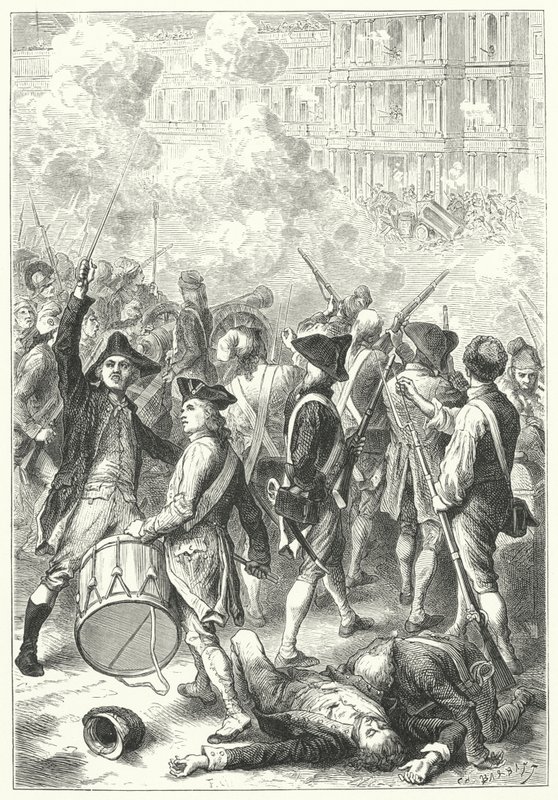 Bestorming van het Tuilerieënpaleis door de sans-culottes door Frederic Theodore (after) Lix