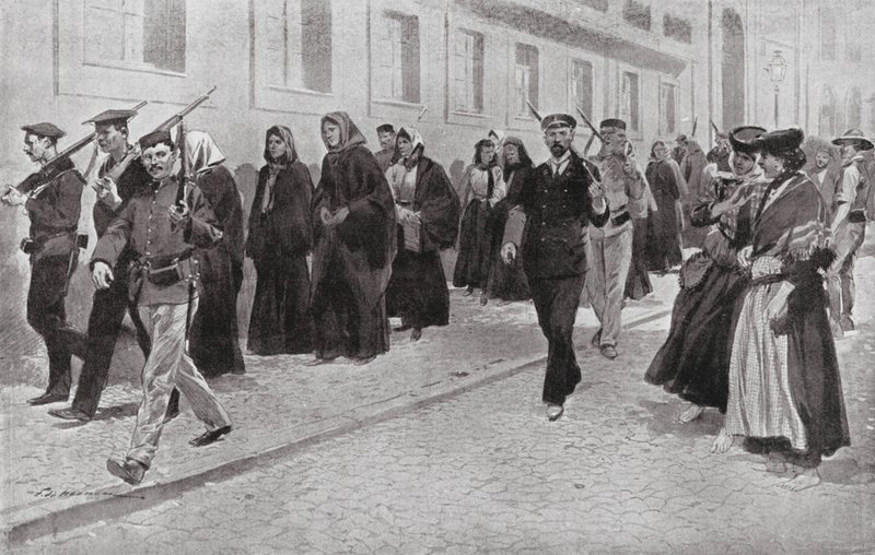 Nonnen onder Republikeinse Bescherming tijdens de Revolutie door Frederic de Haenen