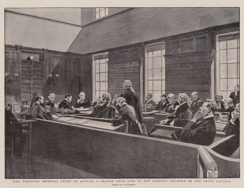 Het Voorgestelde Keizerlijke Hof van Beroep, een Schets uit het Leven in de Huidige Kamer van de Privy Council door Frederic de Haenen