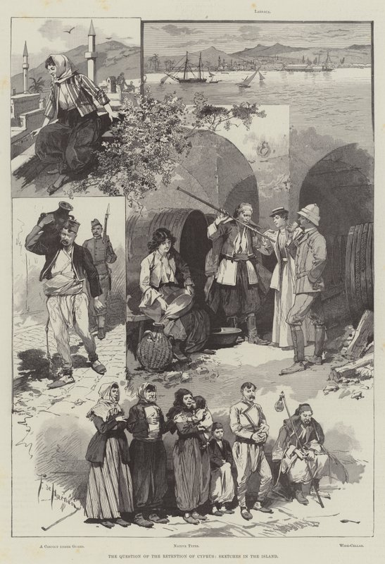 De kwestie van het behoud van Cyprus, schetsen op het eiland door Frederic de Haenen