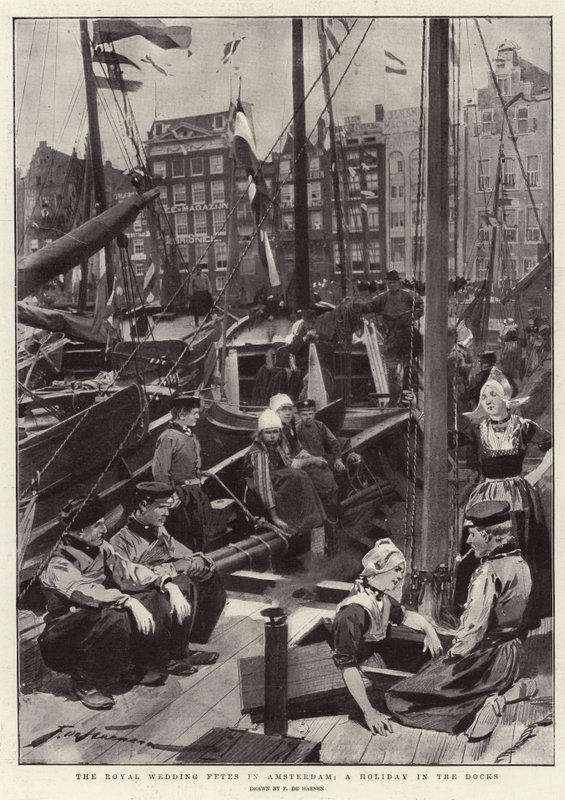 De koninklijke huwelijksfeesten in Amsterdam, een vakantie in de dokken door Frederic de Haenen