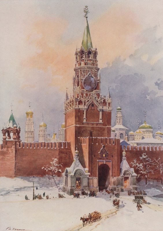 De Verlosser (Spassky) Toren van het Kremlin door Frederic de Haenen