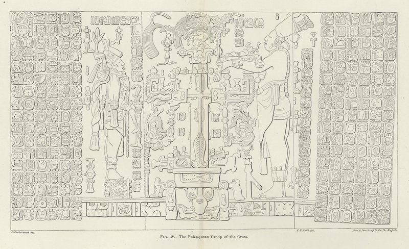 De Palenqueaanse Groep van het Kruis door Frederick Catherwood