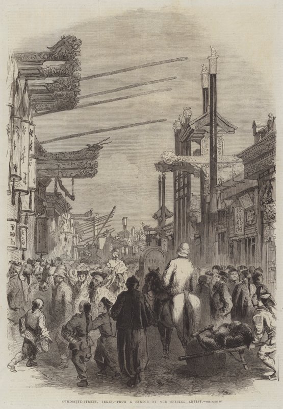 Curiosity-Street, Peking door Frederick John Skill