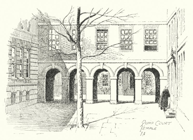 Pump Court, Temple door Frederick Adcock