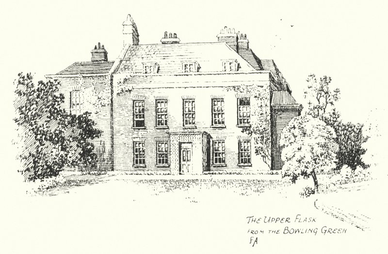 The Upper Flask vanaf de Bowling Green door Frederick Adcock