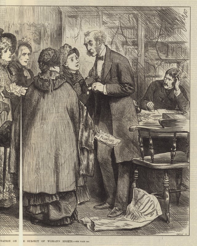 De algemene verkiezingen, een deputatie over vrouwenrechten door Frederick Barnard