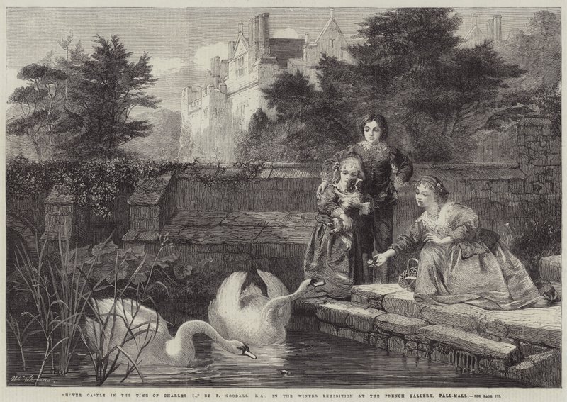 Hever Castle in de tijd van Charles I door Frederick Goodall