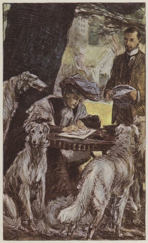 Illustratie voor They door Rudyard Kipling (kleur litho) door Frederick Henry Townsend