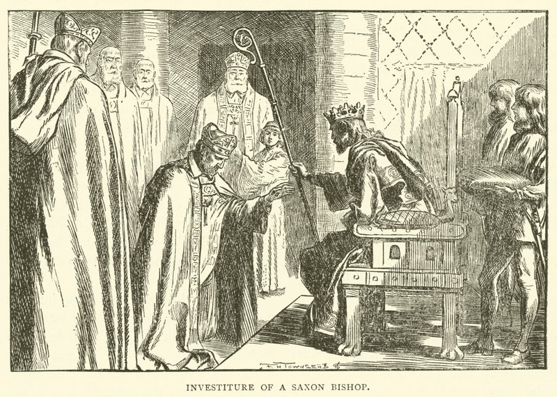 Investituur van een Saksische bisschop door Frederick Henry Townsend