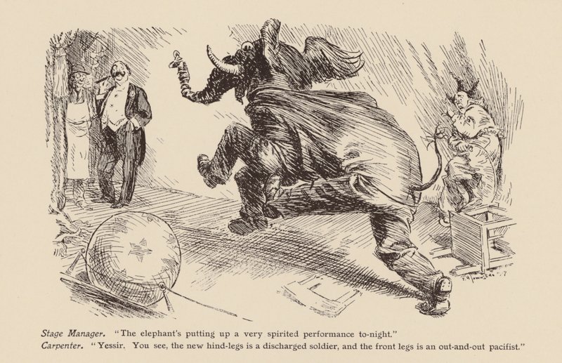 Pantomime olifant door Frederick Henry Townsend