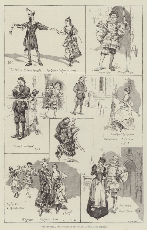 De Nieuwe Opera, The Yeomen of the Guard, in het Savoy Theatre door Frederick Henry Townsend