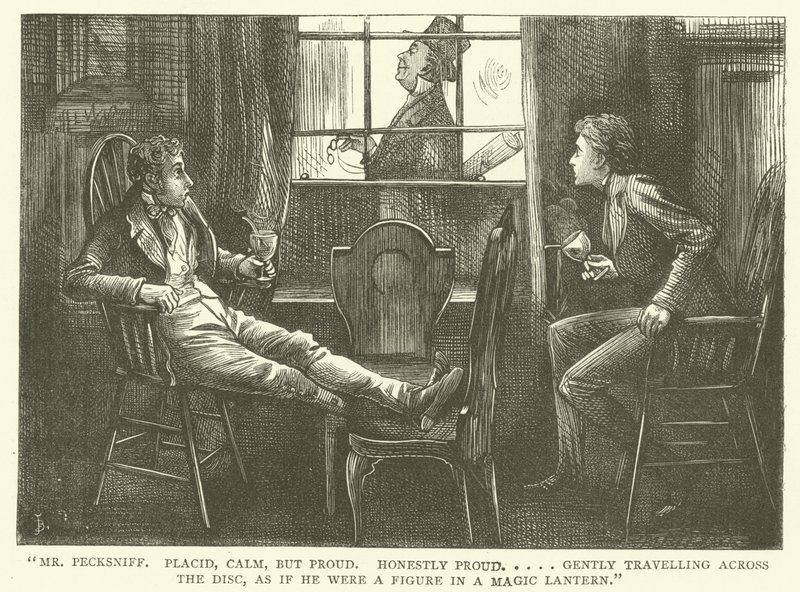Illustratie voor Martin Chuzzlewit door Frederick L. Bernard