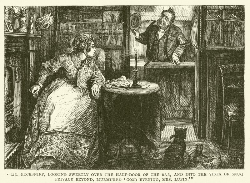 Illustratie voor Martin Chuzzlewit door Frederick L. Bernard