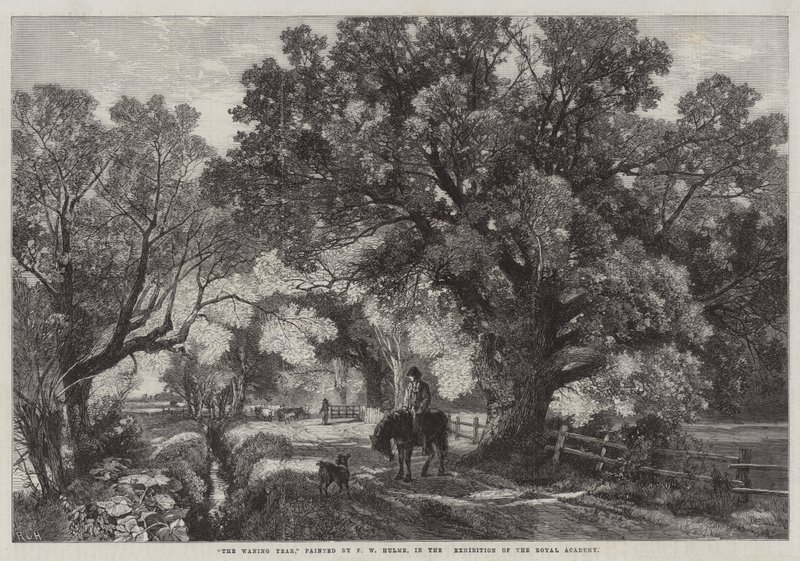 Het afnemende jaar, in de tentoonstelling van de Royal Academy door Frederick William Hulme