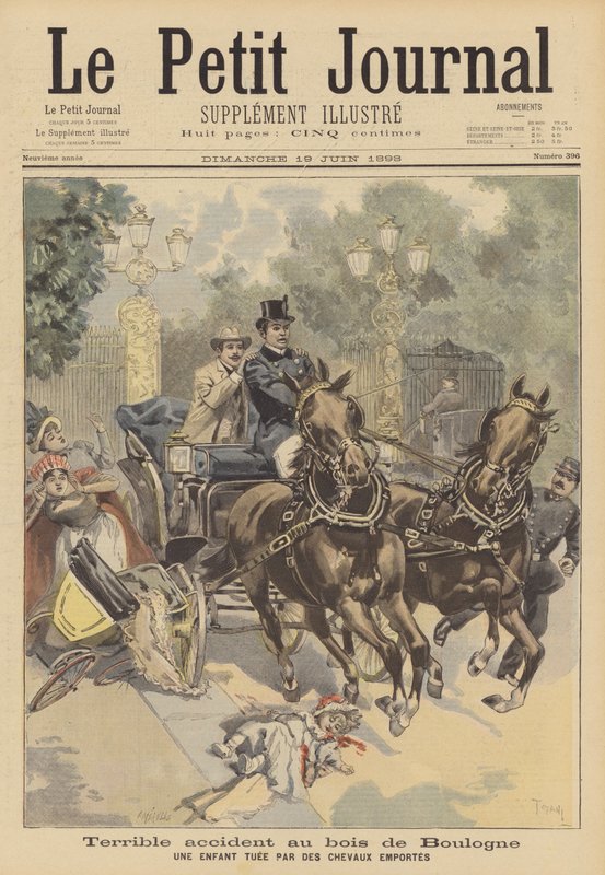 Een vreselijk ongeluk in het Bois de Boulogne door French School