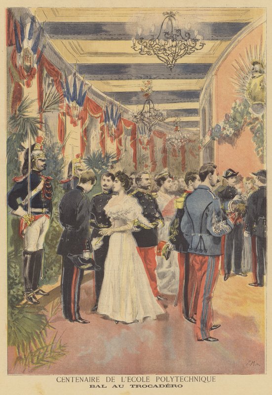 Bal in het Trocadero ter viering van het eeuwfeest van de Ecole Polytechnique door French School