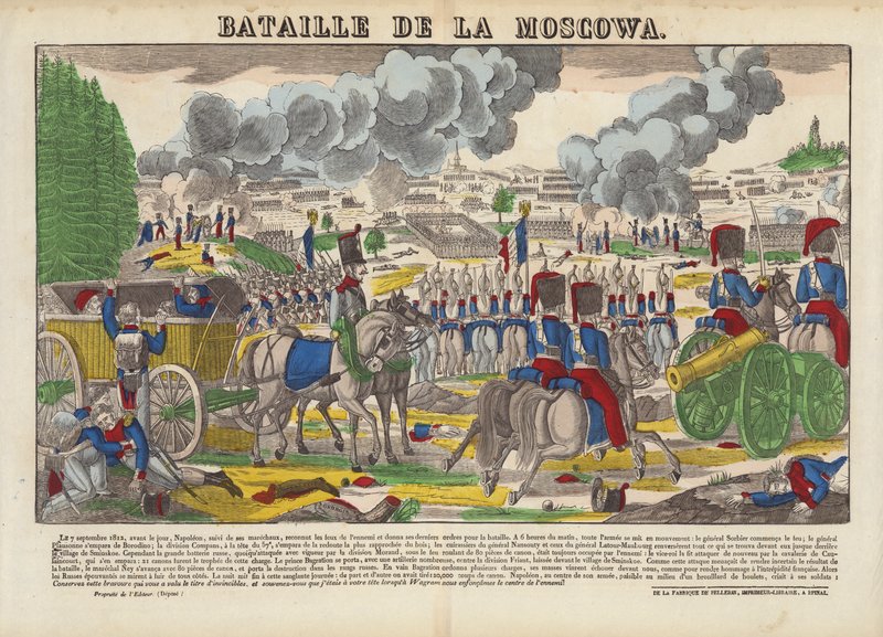 Slag bij Borodino door French School
