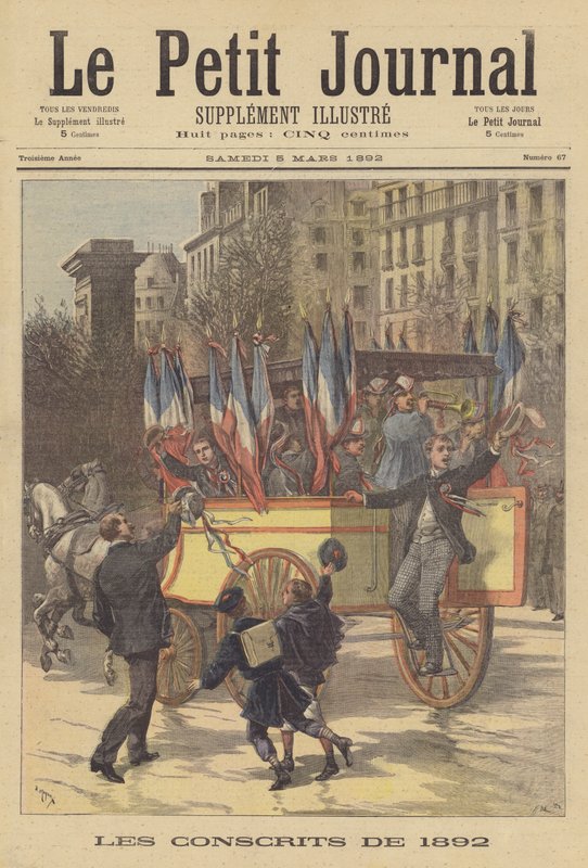 Franse legerdienstplichtigen van 1892 door French School
