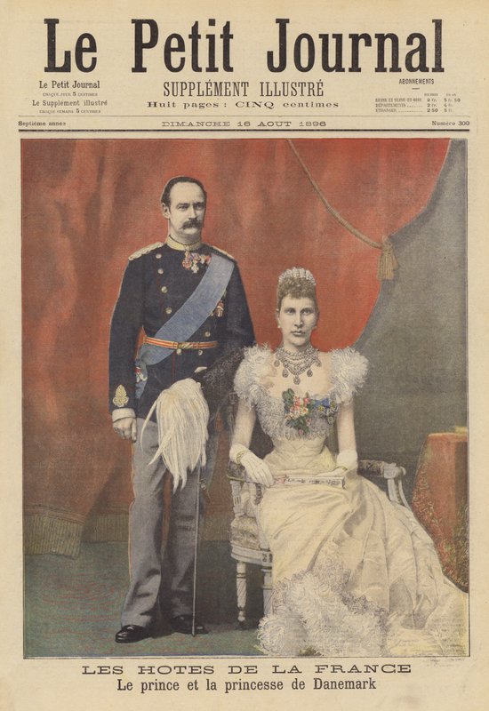Gasten van Frankrijk: De prins en prinses van Denemarken door French School