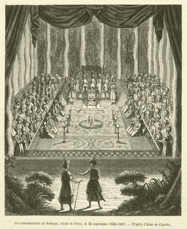 De kroning van Soliman, sjah van Perzië, 25 september 1666-1667 door French School