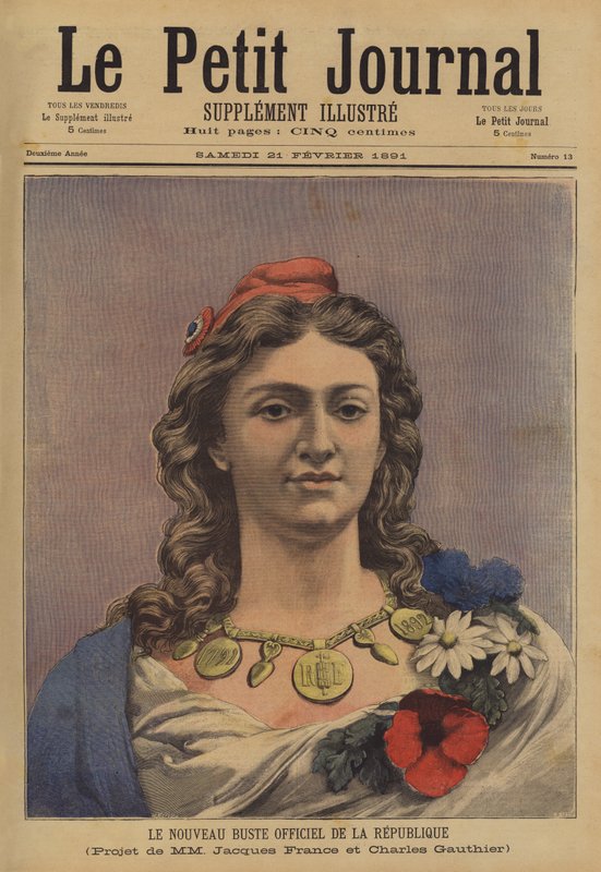 De nieuwe officiële buste van de Franse Republiek door French School