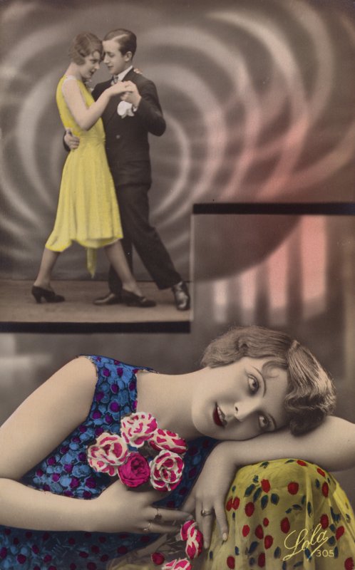 Een jonge vrouw droomt over dansen met een man door French Photographer