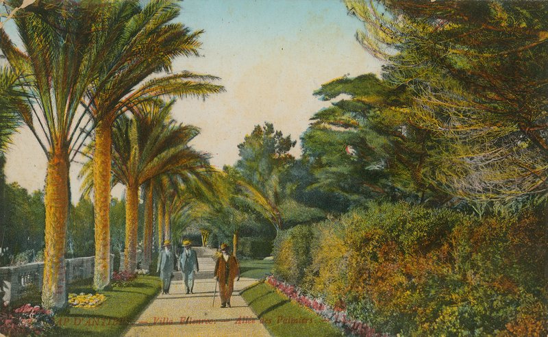 Palmlaan, tuinen van Villa Eilenroc, Cap d