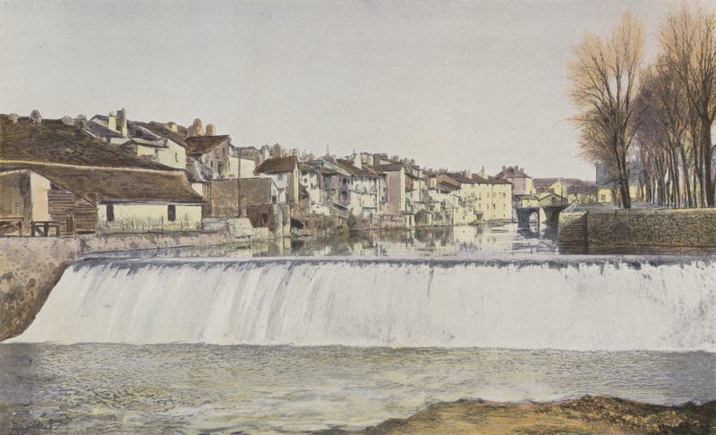 Aurillac, Oude huizen aan de Jordanne door French Photographer