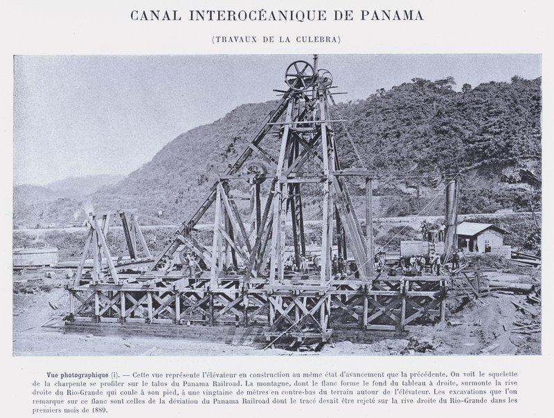 Interoceanisch Kanaal van Panama, Werkzaamheden bij de Culebra door French Photographer