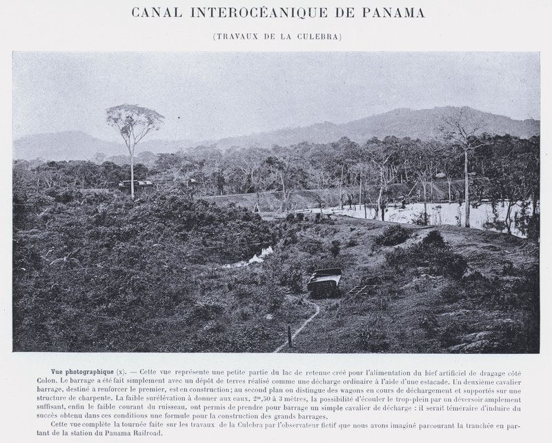 Interoceanisch Kanaal van Panama, Werkzaamheden bij La Culebra door French Photographer