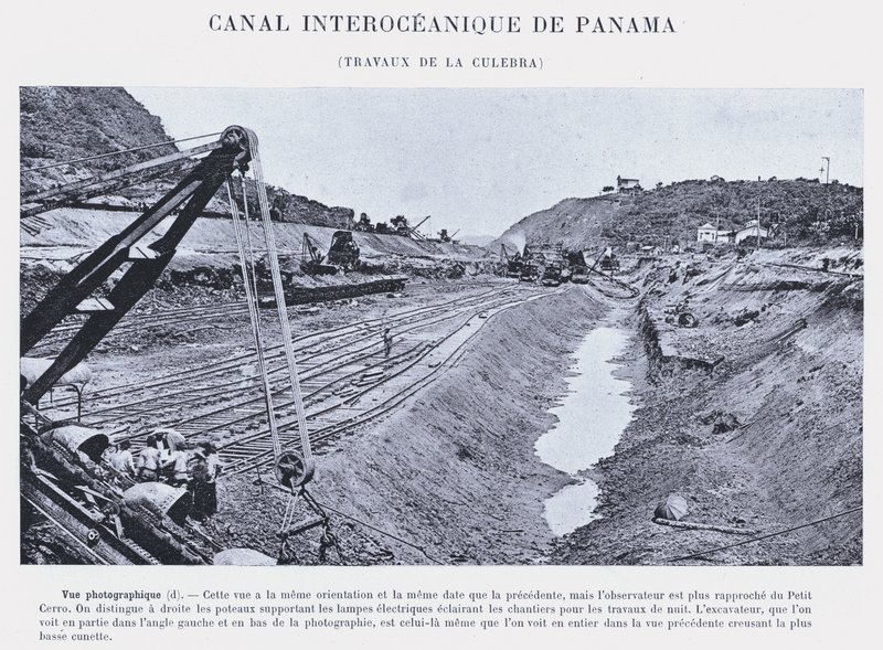 Interoceanisch Kanaal van Panama, Werkzaamheden bij La Culebra door French Photographer