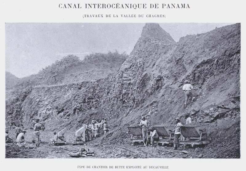 Interoceanisch Kanaal van Panama, Werkzaamheden in de Vallei van Chagres door French Photographer