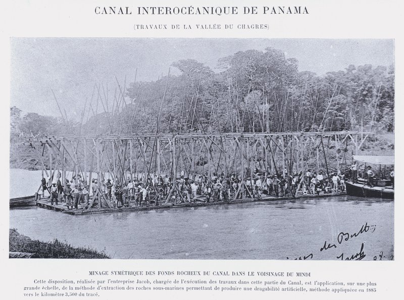 Interoceanisch Kanaal van Panama, Werkzaamheden in de Vallei van Chagres door French Photographer