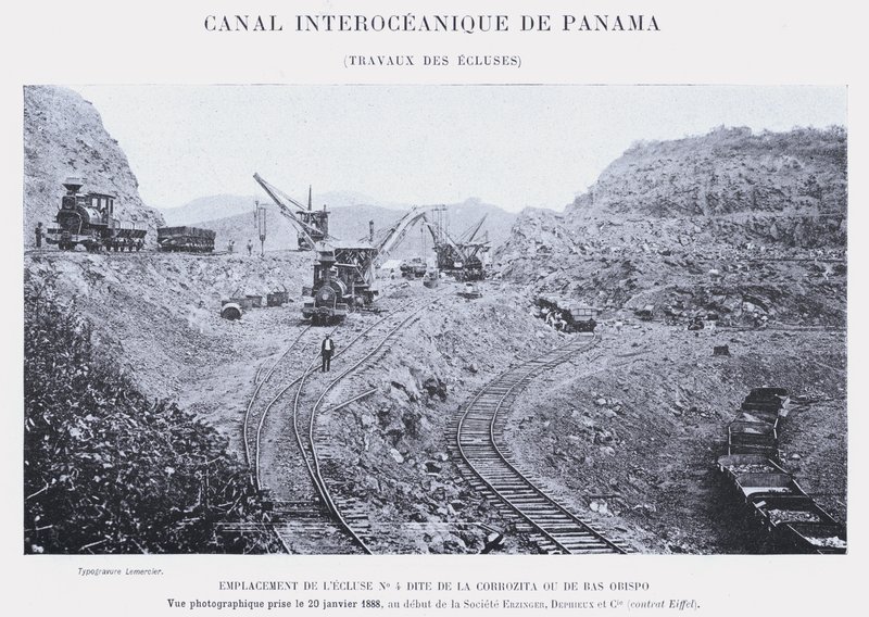 Interoceanisch Kanaal van Panama, Werkzaamheden bij de Sluizen door French Photographer