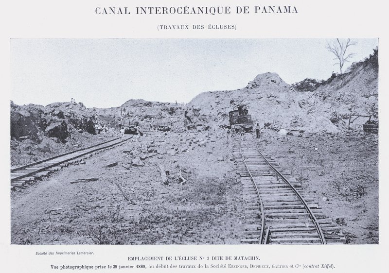 Interoceanisch Kanaal van Panama, Werkzaamheden bij de Sluizen door French Photographer