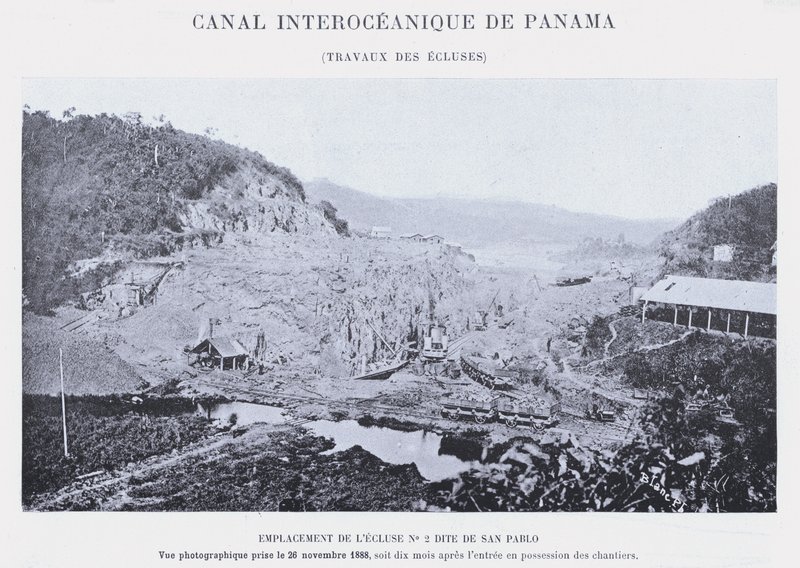 Interoceanisch Kanaal van Panama, Werkzaamheden bij de Sluizen door French Photographer