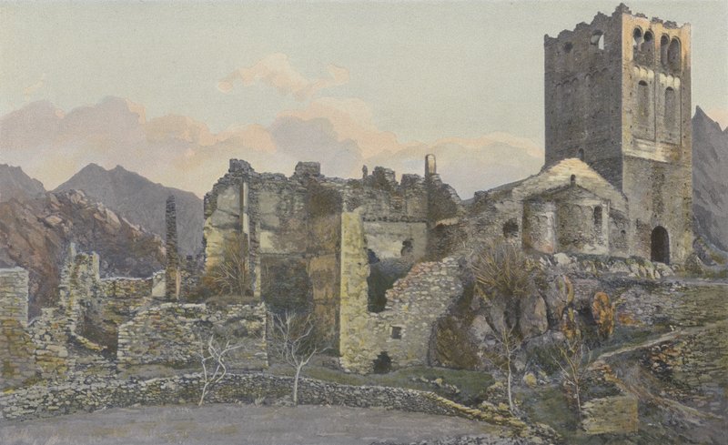 Casteil, Ruïnes van het oude Klooster van St-Martin-du-Canigou door French Photographer