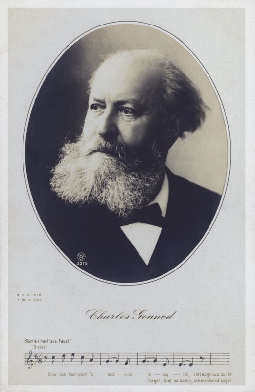 Charles Gounod, Franse pianist en componist (zw/w foto) door French Photographer