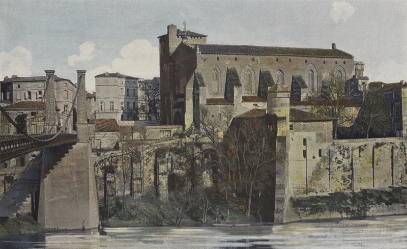 Gaillac, Kerk Saint-Michel, Zuidwestelijk overzicht door French Photographer