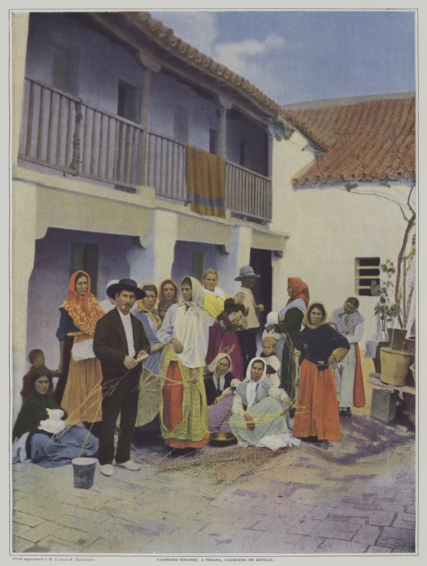 Zigeunerwevers in Triana, een voorstad van Sevilla door French Photographer