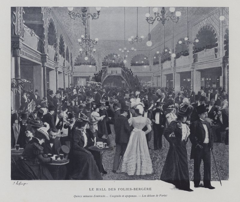 Hal van de Folies Bergère, Parijs, tijdens een pauze door French Photographer